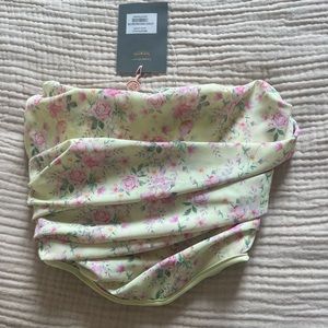 House of CB yellow flower corset